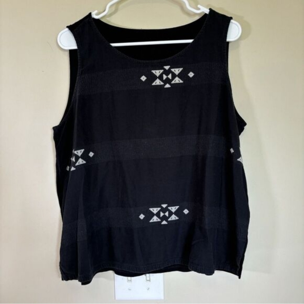 Eileen Fisher Cotton Geo tank m